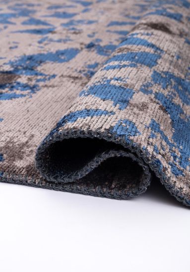 Motif Blue & Grey Abstract Indoor Outdoor Rug