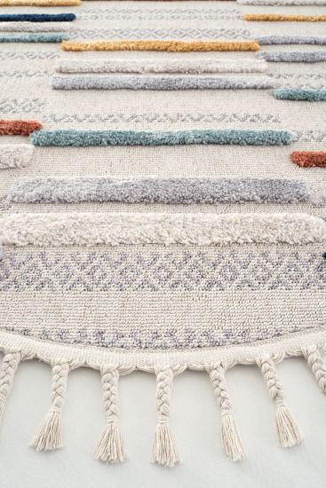 Paltino Cream Multicolour Stripes Indoor Rug