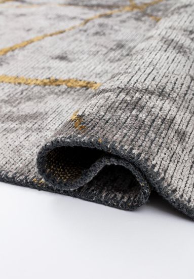 Verdura Grey & Yellow Geometric Area Rug