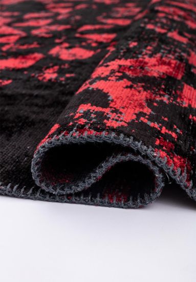 Motif Red & Black Abstract Indoor Outdoor Rug