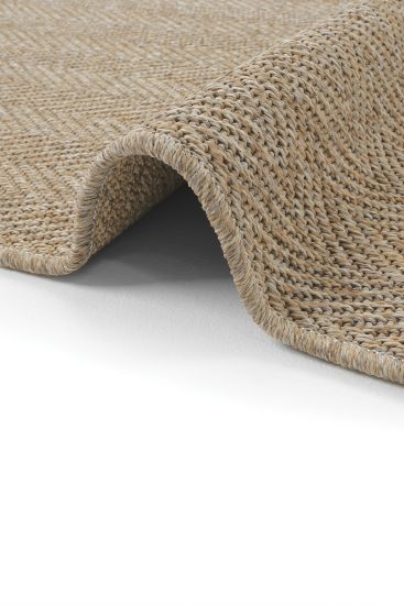Sisal85 Beige Brown Plain Area Rug
