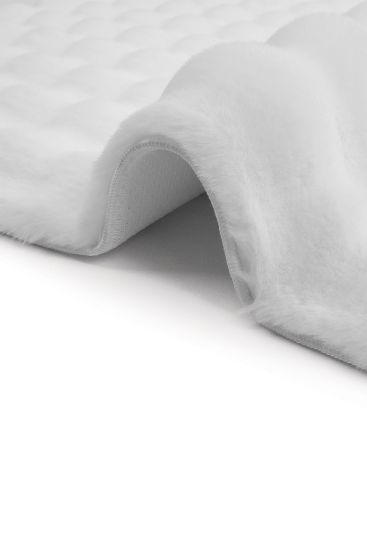 Bubble85 White Cream Modern Sheepskin Area Rug
