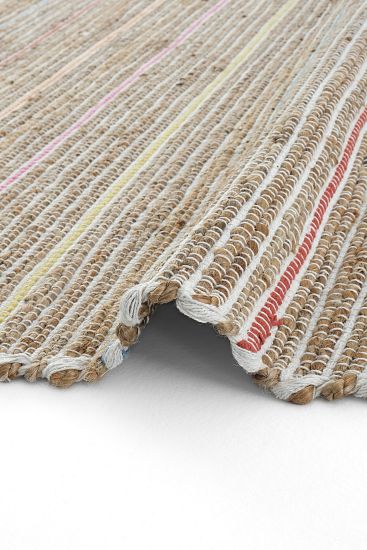 Vimptal Brown Multicolour Plain Stripes Outdoor Area Rug