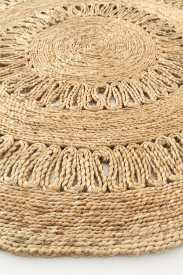 Brown Steptil Jute & Sisal Bohemian Outdoor Area Rug