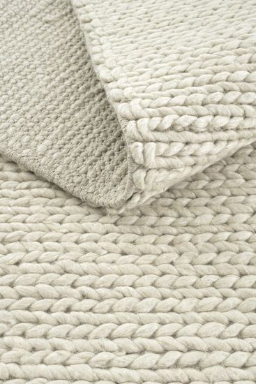 Eltape Cream Plain Area Rug