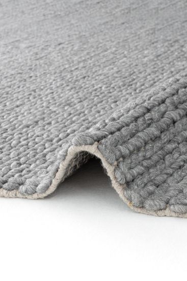 Eltape Grey Modern Plain Indoor Rug