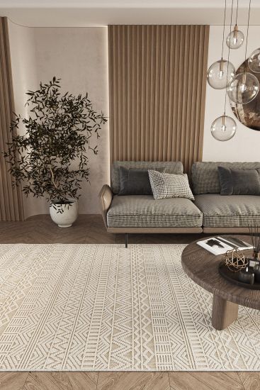 Eltipa Cream Modern Bohemian Indoor Rug