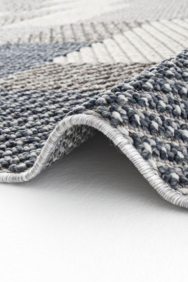 Breptis Grey Cream Patchwork Indoor Rug