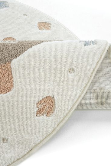Smile85 Cream Beige Kids Patterned Indoor Rug