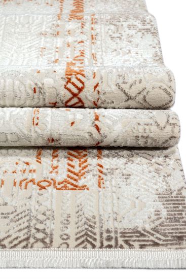 Elation Cream Abstract Scandi Living Room Rug