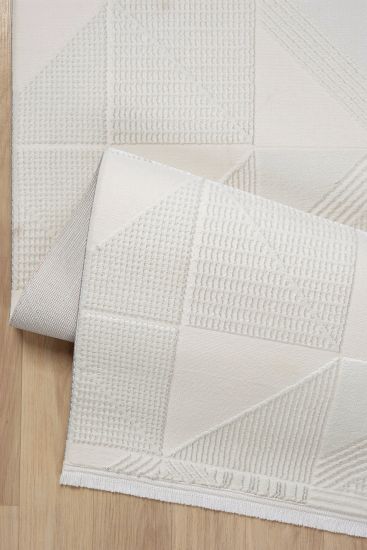Elation Cream Trellis Runner Rug