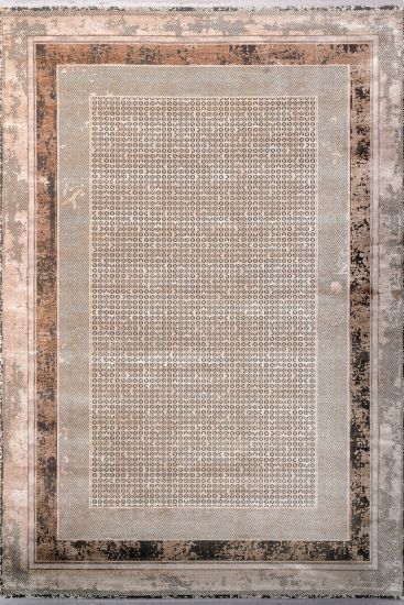 Gravitas Brown Trellis Geometric Runner Rug