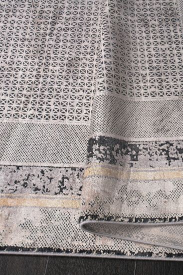 Gravitas Charcoal Bordered Runner Rug