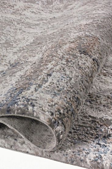 Leto Grey Abstract Runner Rug