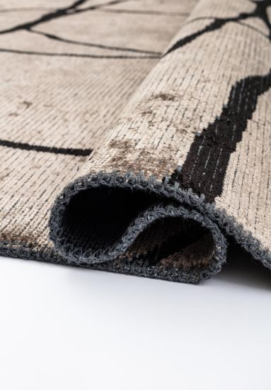 Abstract Brown & Black Ebb Area Rug