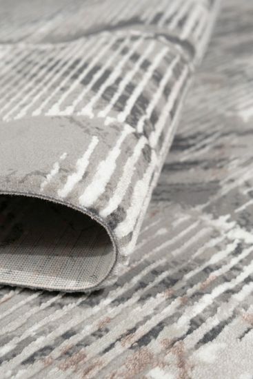 Leto Grey Distressed Trellis Rug