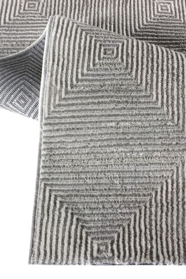 Moratta Grey Aztec Trellis Rug