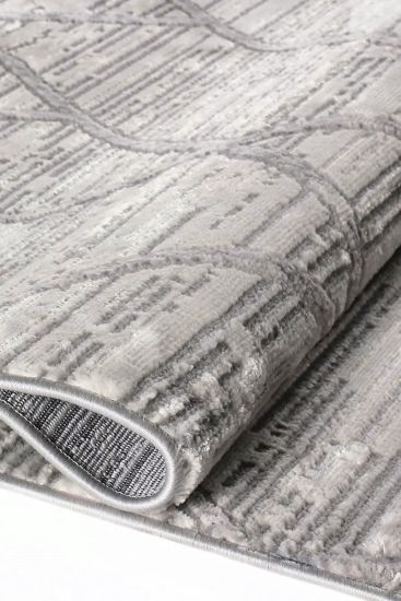 Moratta Grey Scandi Geometric Runner Rug