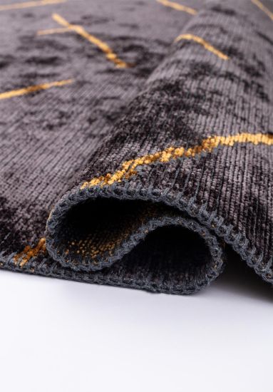 Croft Yellow & Brown Abstract Living Room Rug