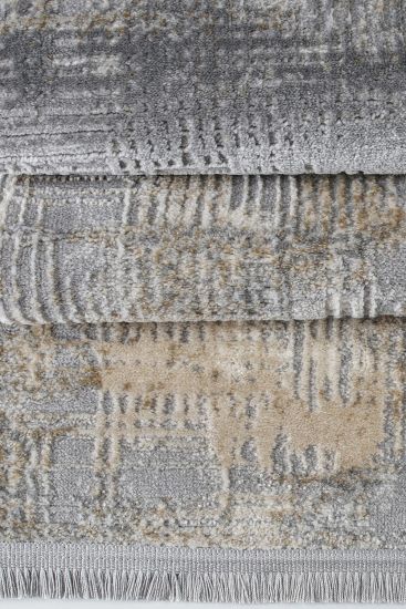 Nova Grey Charcoal Abstract Runner Rug