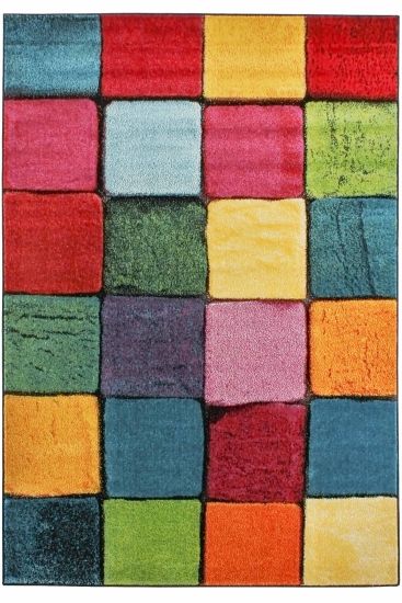 Radiant Kale Multicolour Kids' Scandi Rug