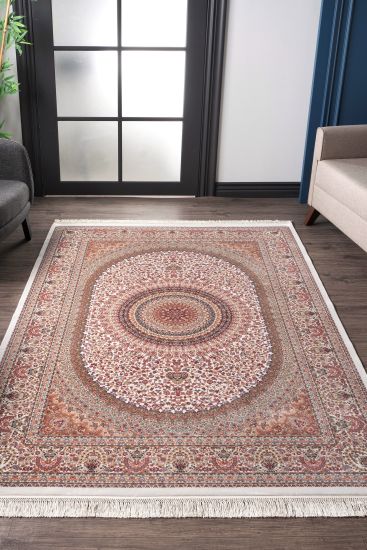 Silver Copper Persian Oriental Rug