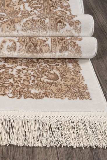 Silver Cream Brown Persian Oriental Rug