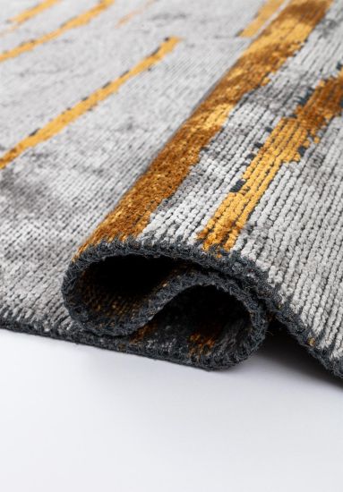 Moor Yellow & Grey Abstract Indoor Rug