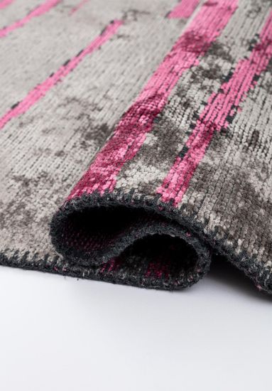 Moor Pink & Grey Abstract Indoor Rug