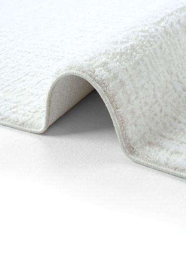 Arezzo85 White Modern Plain Indoor Rug