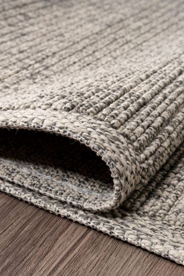 Vesper Grey Charcoal Scandi Outdoor Runner Rug