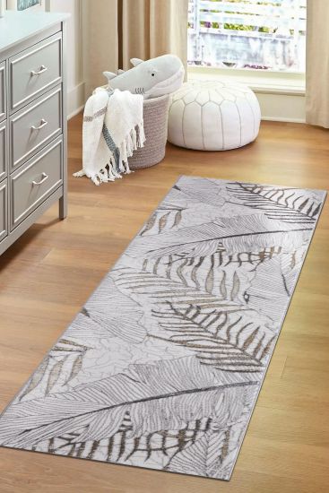 Zafira Cream Beige Floral Bedroom Rug