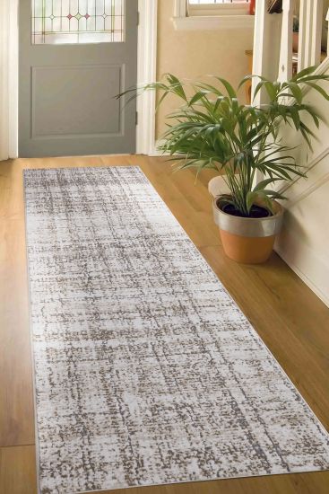 Dravari Cream Grey Abstract Indoor Rug