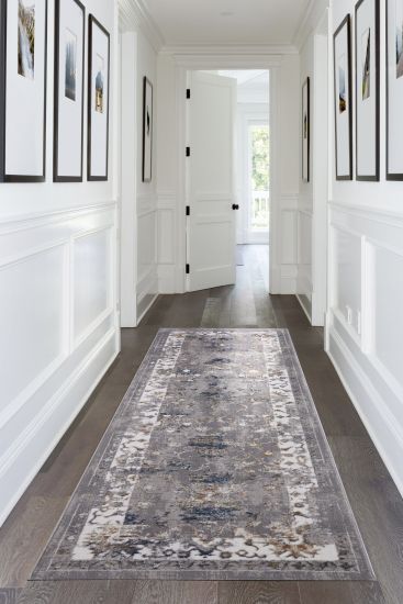 Kaveli Grey Cream Modern Persian & Oriental Indoor Rug