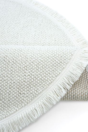 Mikasa85 White Modern Plain Living Room Rug