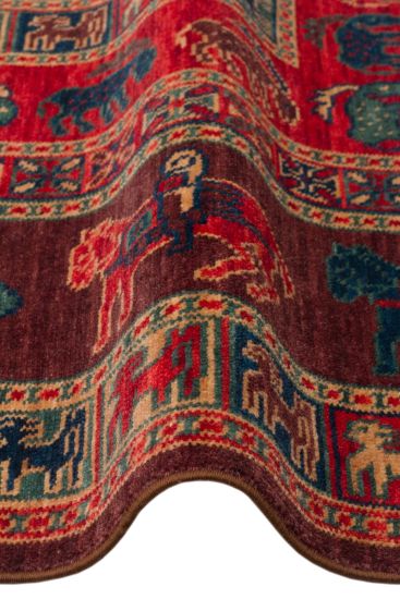 Mardin85 Multicolour Patterned Bordered Living Room Rug