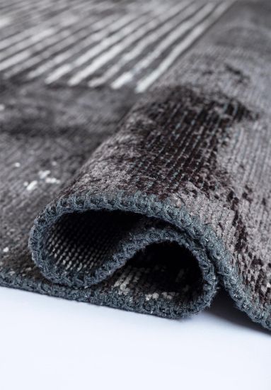 Wicklow Geometric Grey & White Modern Rug