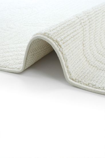 Olinda85 White Modern Geometric Living Room Rug