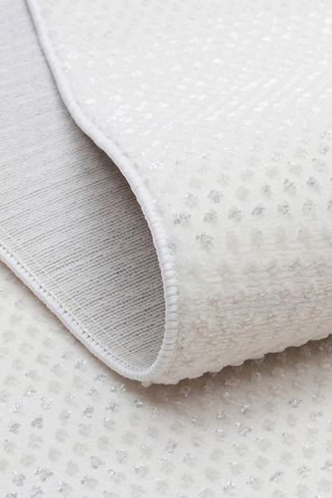 Nocturn85 White Modern Plain Indoor Rug