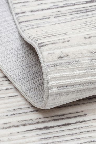 Nocturn85 Patterned White Grey Living Room Rug