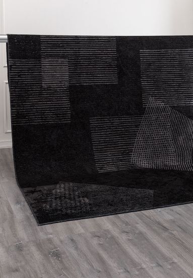 Wicklow Black & Grey Geometric Outdoor Rug