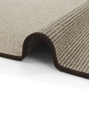 Sisal85 Grey Plain Bedroom Rug