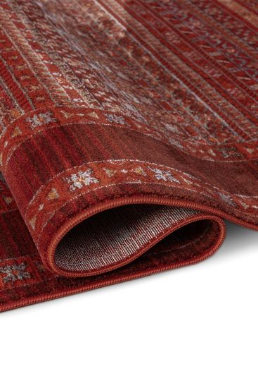Emirgan85 Red Beige Patterned Area Rug