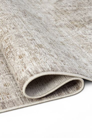 Seremoni85 Grey Modern Patterned Bedroom Rug