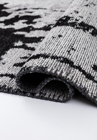 Abstract Grey Celesta Dining Room Rug