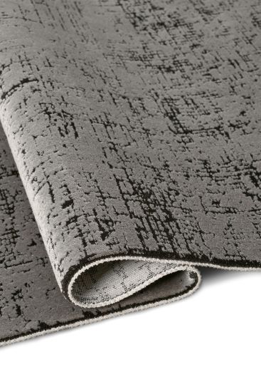 Valentina85 Grey Black Distressed Area Rug