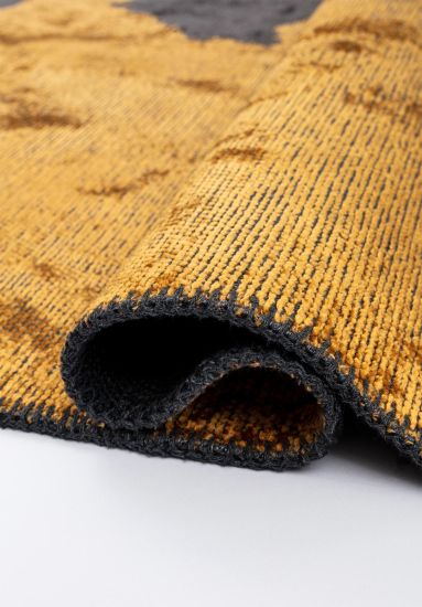 Grey & Yellow Abstract Croftweave Outdoor Rug