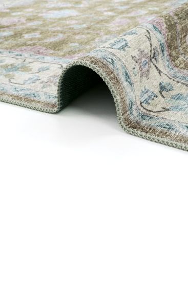 Private85 Patterned Bordered Multicolour Living Room Rug