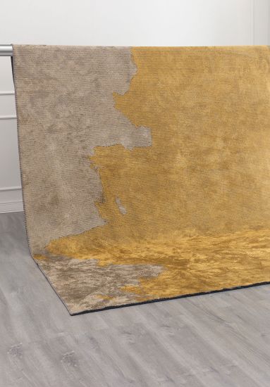 Croftweave Abstract Yellow & Beige Living Room Rug