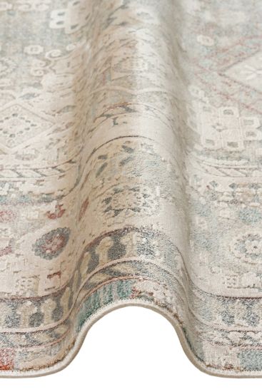 Hisar85 Beige Cream Modern Persian & Oriental Bedroom Rug